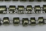 CRB624 15.5 inches 5*8mm tyre pyrite gemstone beads