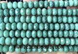 CRB6240 15 inches 5*8mm faceted rondelle green aventurine jade beads