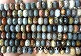 CRB6258 15 inches 5*8mm faceted rondelle American picture jasper beads
