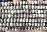CRB6263 15 inches 5*8mm faceted rondelle grey picture jasper beads