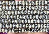 CRB6264 15 inches 5*8mm faceted rondelle dalmatian jasper beads