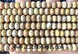 CRB6267 15 inches 5*8mm faceted rondelle orange jasper beads