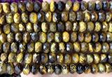 CRB6275 15 inches 5*8mm faceted rondelle yellow tiger eye beads