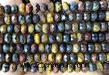 CRB6278 15 inches 5*8mm faceted rondelle colorful tiger eye beads
