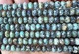 CRB6283 15 inches 5*8mm faceted rondelle African turquoise beads