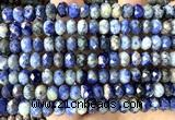 CRB6287 15 inches 5*8mm faceted rondelle sodalite gemstone beads