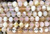 CRB6310 15 inches 6*10mm faceted rondelle sakura agate beads