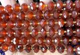CRB6312 15 inches 6*10mm faceted rondelle red agate beads