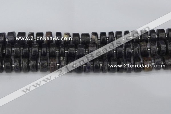 CRB634 15.5 inches 7*14mm tyre charoite gemstone beads