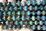 CRB6346 15 inches 6*10mm faceted rondelle ocean jasper beads