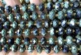 CRB6349 15 inches 6*10mm faceted rondelle kambaba jasper beads