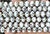 CRB6351 15 inches 6*10mm faceted rondelle sesame jasper beads