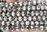 CRB6354 15 inches 6*10mm faceted rondelle dalmatian jasper beads