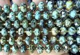 CRB6371 15 inches 6*10mm faceted rondelle African turquoise beads