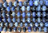 CRB6377 15 inches 6*10mm faceted rondelle dumortierite beads