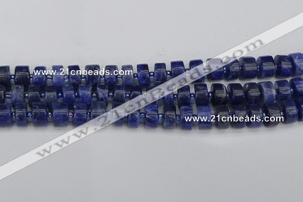 CRB640 15.5 inches 6*12mm tyre sodalite gemstone beads