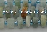 CRB645 15.5 inches 5*8mm tyre aquamarine gemstone beads