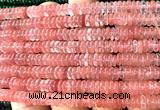 CRB6500 15 inches 2*6mm rondelle cherry quartz beads wholesale