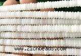 CRB6510 15 inches 2*6mm rondelle white jade beads wholesale