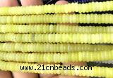 CRB6512 15 inches 2*6mm rondelle lemon jade beads wholesale