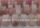 CRB652 15.5 inches 6*10mm tyre pink kunzite gemstone beads