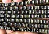 CRB6534 15 inches 2*6mm rondelle dragon blood jasper beads