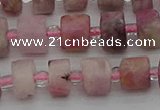 CRB657 15.5 inches 5*8mm tyre pink tourmaline gemstone beads