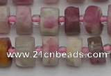 CRB658 15.5 inches 6*10mm tyre pink tourmaline gemstone beads