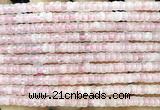 CRB6602 15 inches 2*4mm faceted heishi rose quartz beads