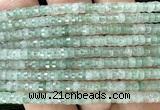 CRB6603 15 inches 2*4mm faceted heishi green strawberry quartz beads
