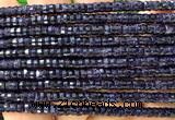 CRB6616 15 inches 2*4mm faceted heishi blue goldstone beads