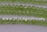 CRB703 15.5 inches 2*3mm faceted rondelle peridot gemstone beads