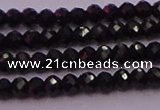 CRB705 15.5 inches 2*3mm faceted rondelle black spinel beads