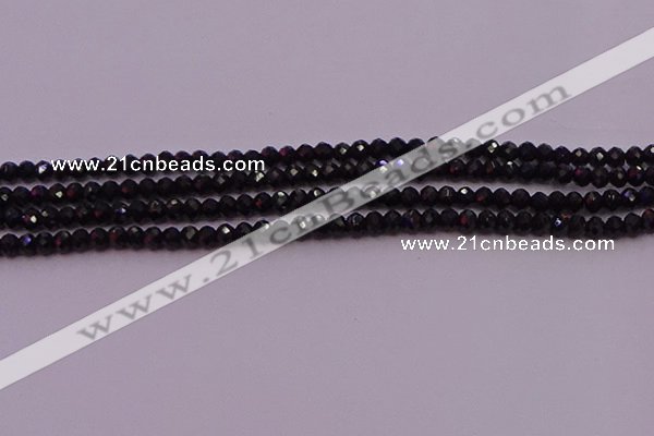 CRB705 15.5 inches 2*3mm faceted rondelle black spinel beads