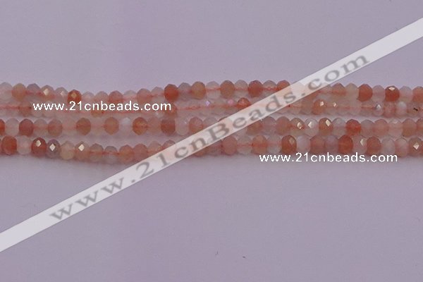 CRB715 15.5 inches 3*4mm faceted rondelle rainbow moonstone beads