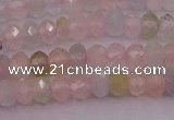 CRB716 15.5 inches 2.5*4mm faceted rondelle morganite beads