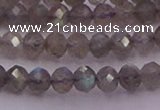 CRB719 15.5 inches 3*4mm faceted rondelle labradorite beads