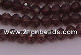 CRB720 15.5 inches 3*4mm faceted rondelle smoky quartz beads