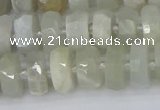 CRB810 15.5 inches 6*10mm faceted rondelle grey moonstone beads