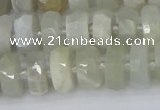 CRB810 15.5 inches 6*10mm faceted rondelle grey moonstone beads