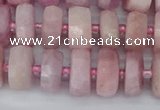 CRB826 15.5 inches 6*10mm faceted rondelle kunzite beads