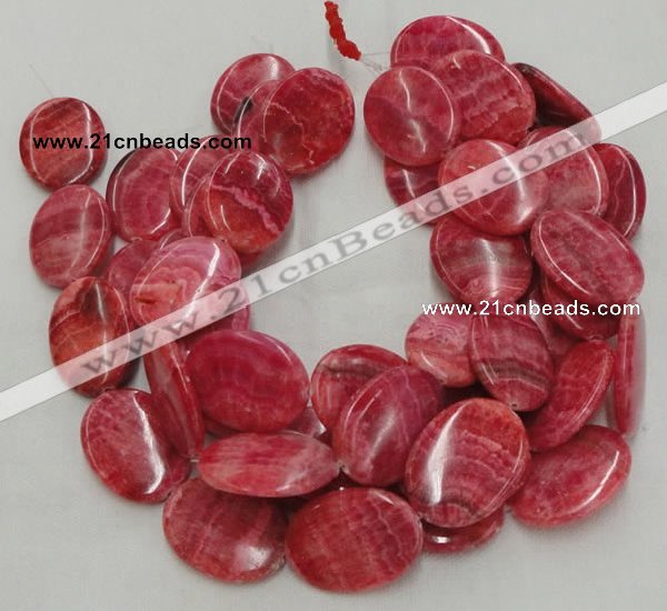 CRC09 16 inches 30*40mm oval rhodochrosite gemstone beads wholesale