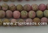 CRC1001 15.5 inches 6mm round matte rhodochrosite gemstone beads