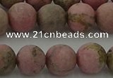 CRC1004 15.5 inches 12mm round matte rhodochrosite gemstone beads