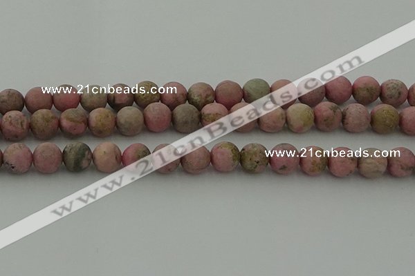 CRC1004 15.5 inches 12mm round matte rhodochrosite gemstone beads