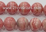 CRC102 15.5 inches 18mm round natural argentina rhodochrosite beads