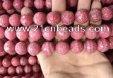 CRC1056 15.5 inches 15mm faceted round rhodochrosite beads