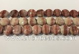 CRC1070 15.5 inches 20mm flat round rhodochrosite beads