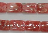 CRC108 15.5 inches 13*18mm rectangle natural argentina rhodochrosite beads