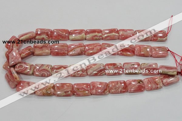 CRC109 15.5 inches 15*20mm rectangle natural argentina rhodochrosite beads